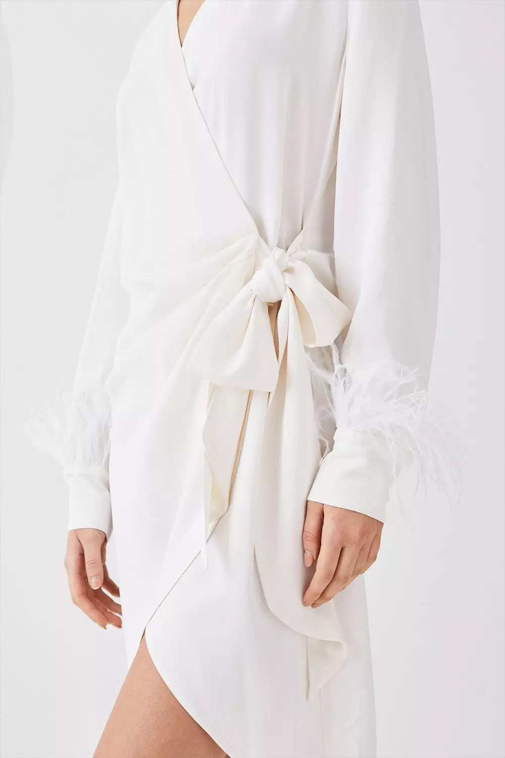 Mini white 2024 wrap dress