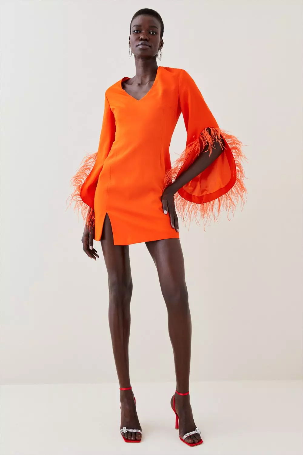 Karen millen orange on sale dress