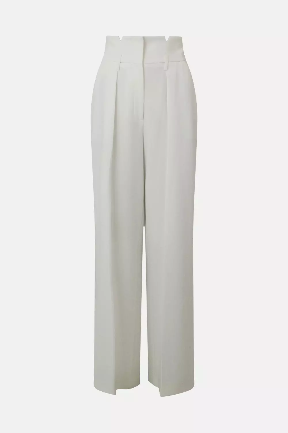 Three-Dimensional Cut High Waist Trousers Wide Leg Carrot Pants