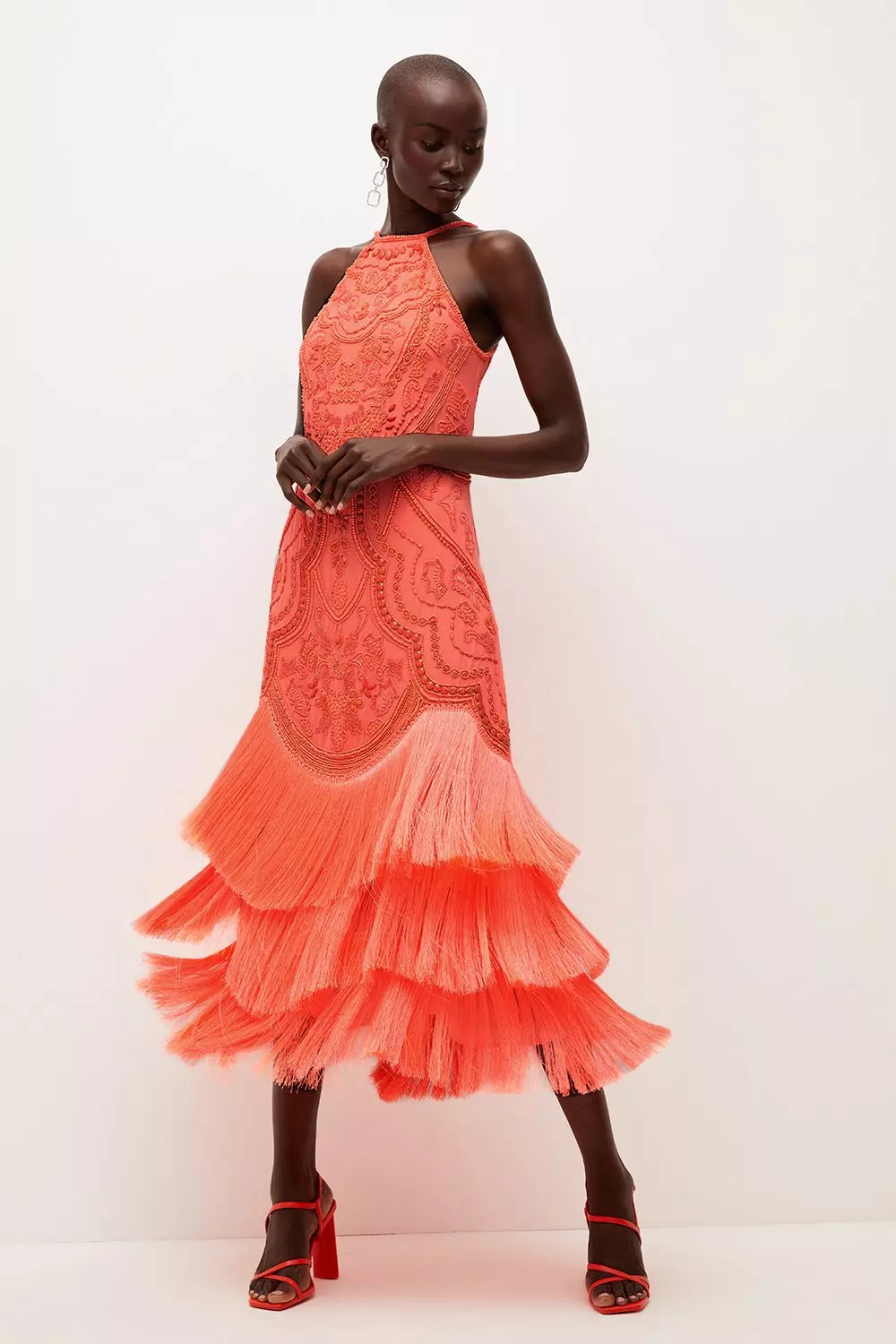 Coral dress 2025 karen millen