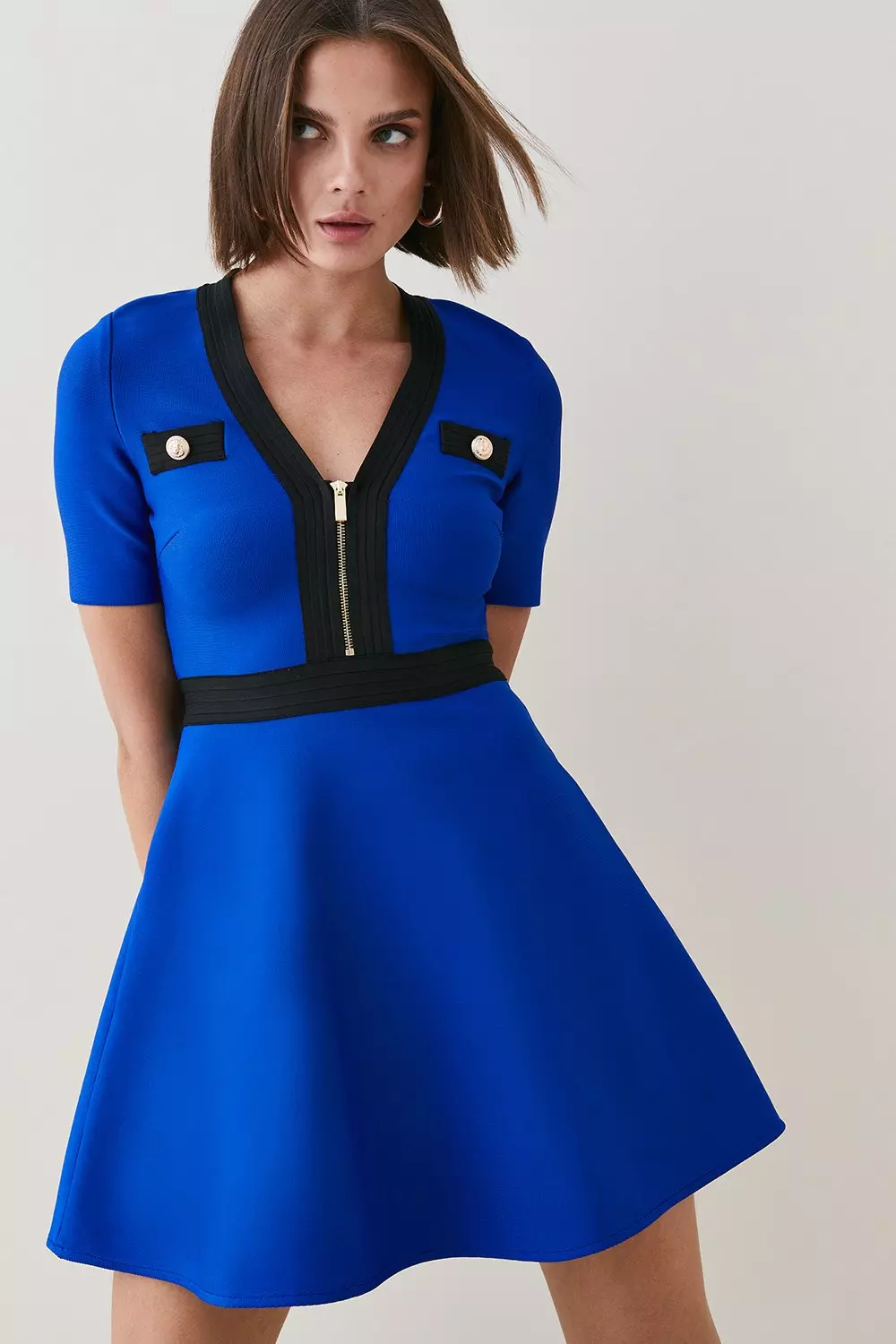 Karen millen clearance navy blue dress