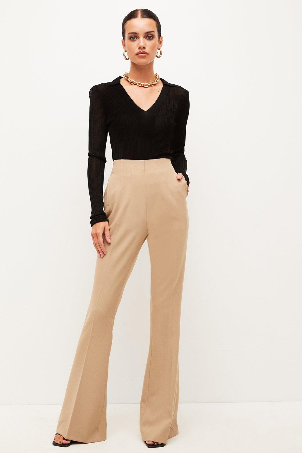 Tan Tailored Flared Trousers | Women | George at ASDA