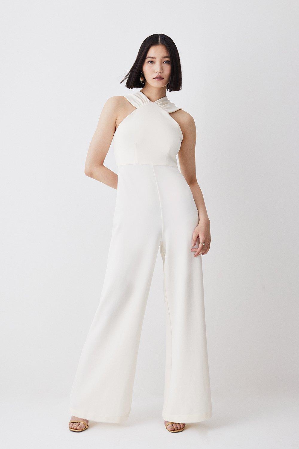 karen millen jumpsuit white