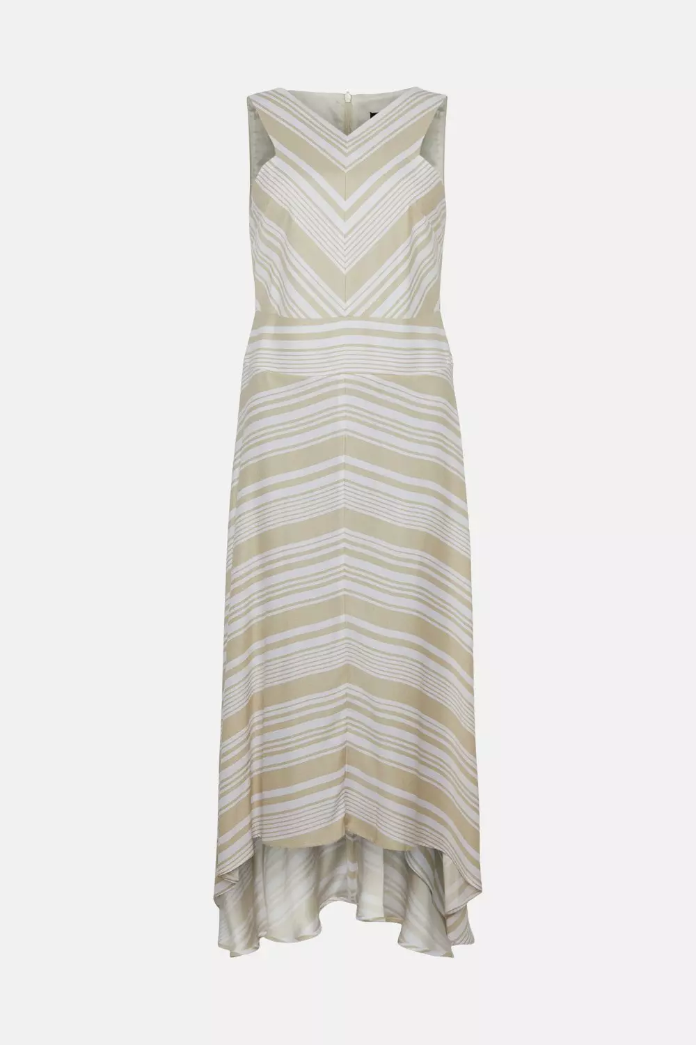 Metallic striped 2025 handkerchief dress bcbg