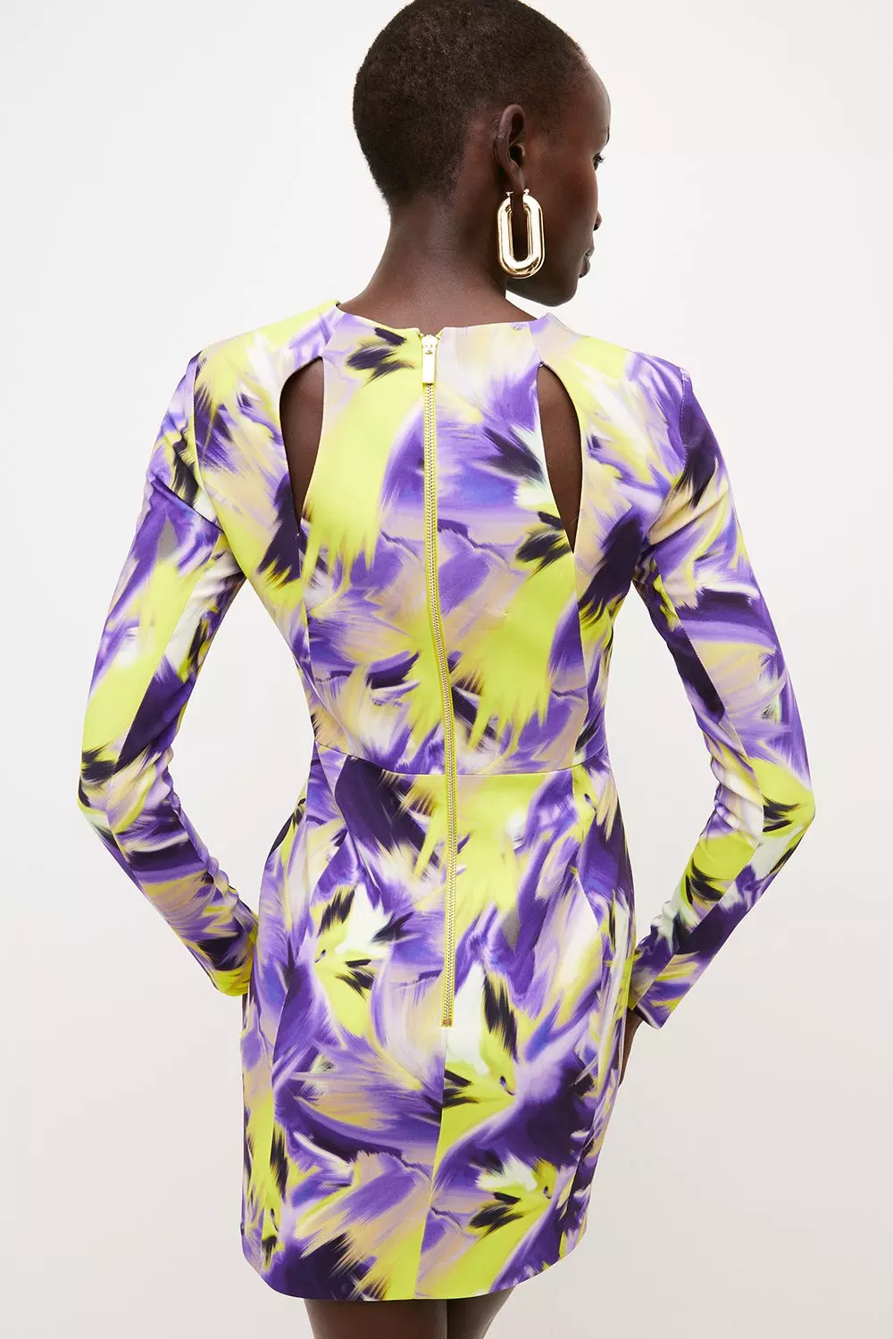 Neon purple bodycon store dress