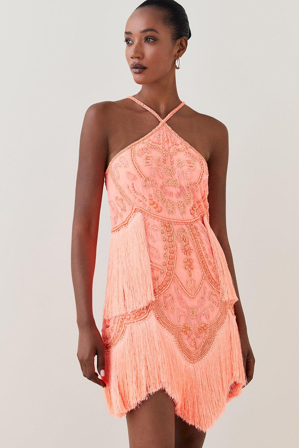 Karen millen deals dress coral