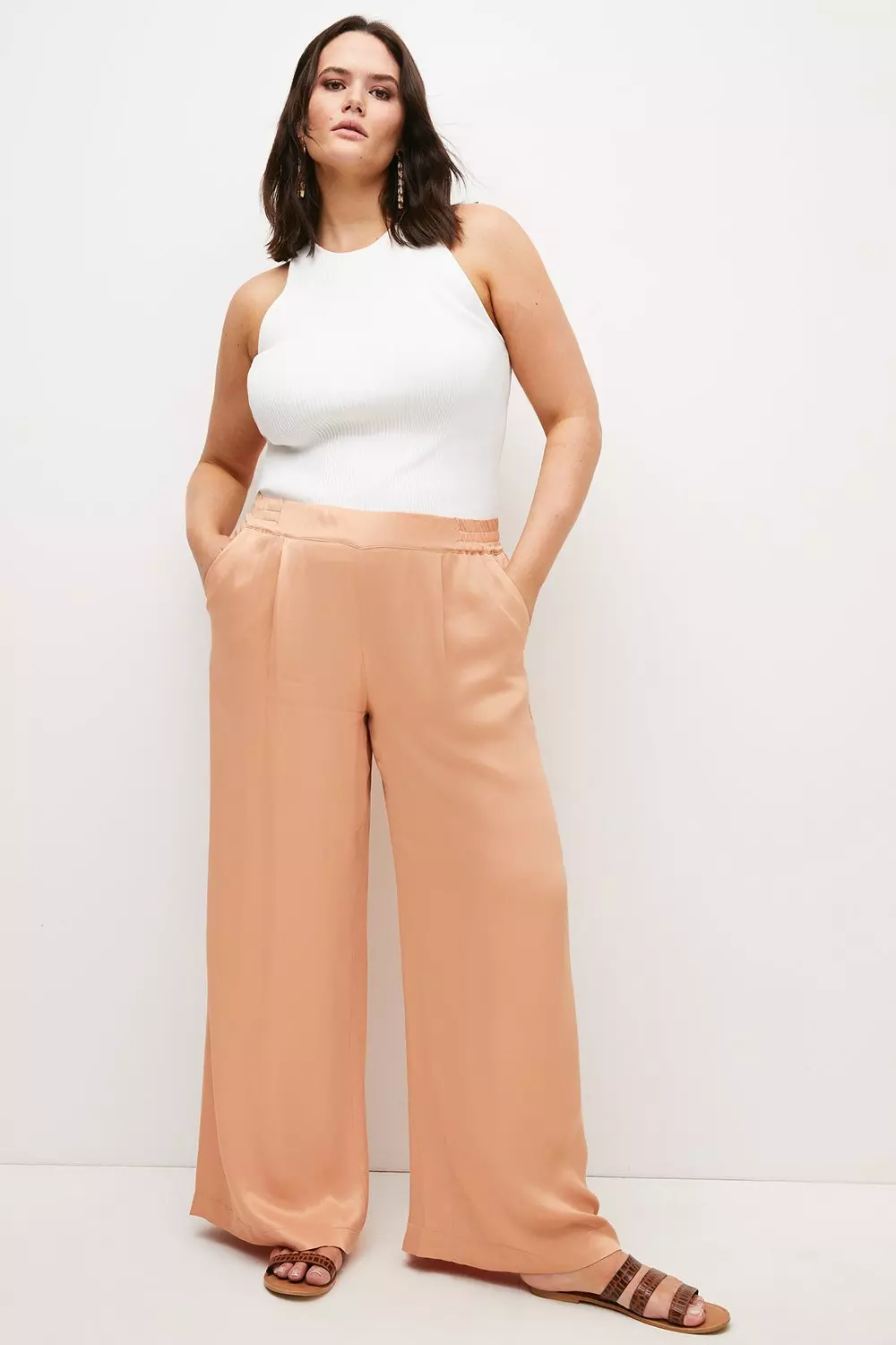 Plus size utility store trousers