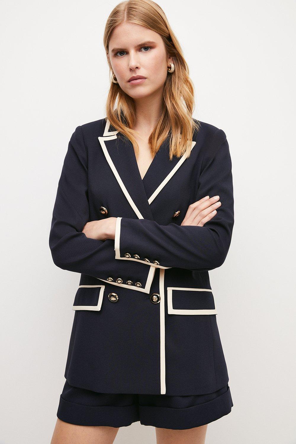 Karen millen navy discount blazer