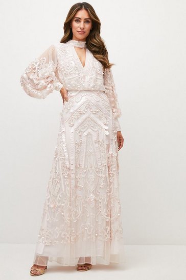 Lydia Millen Sequin And Embroidered Maxi