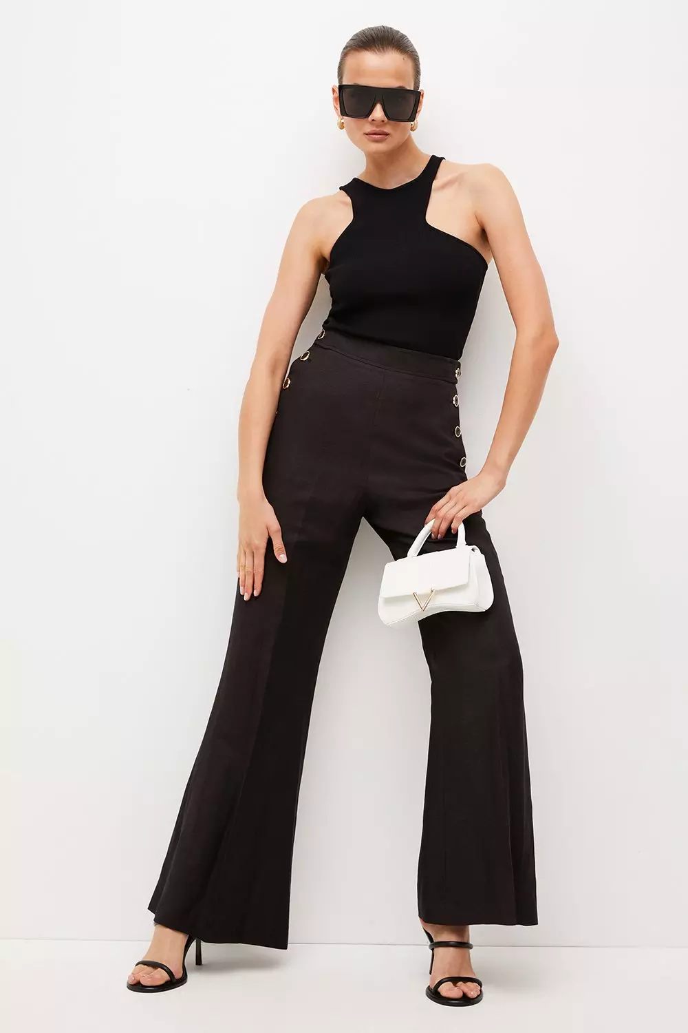 The Perfect Pant, Button Wide Leg