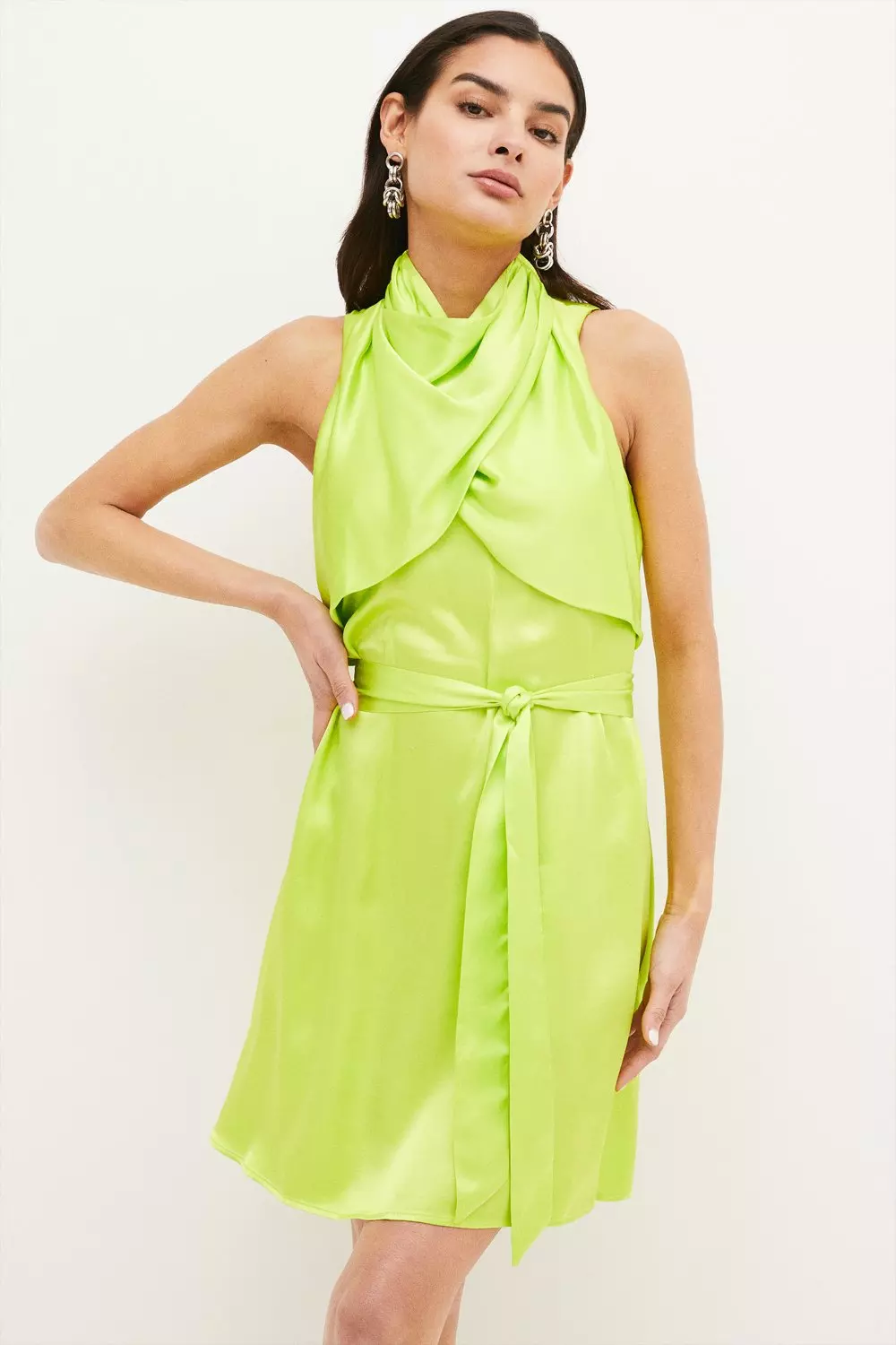 Satin bodycon store dress karen millen