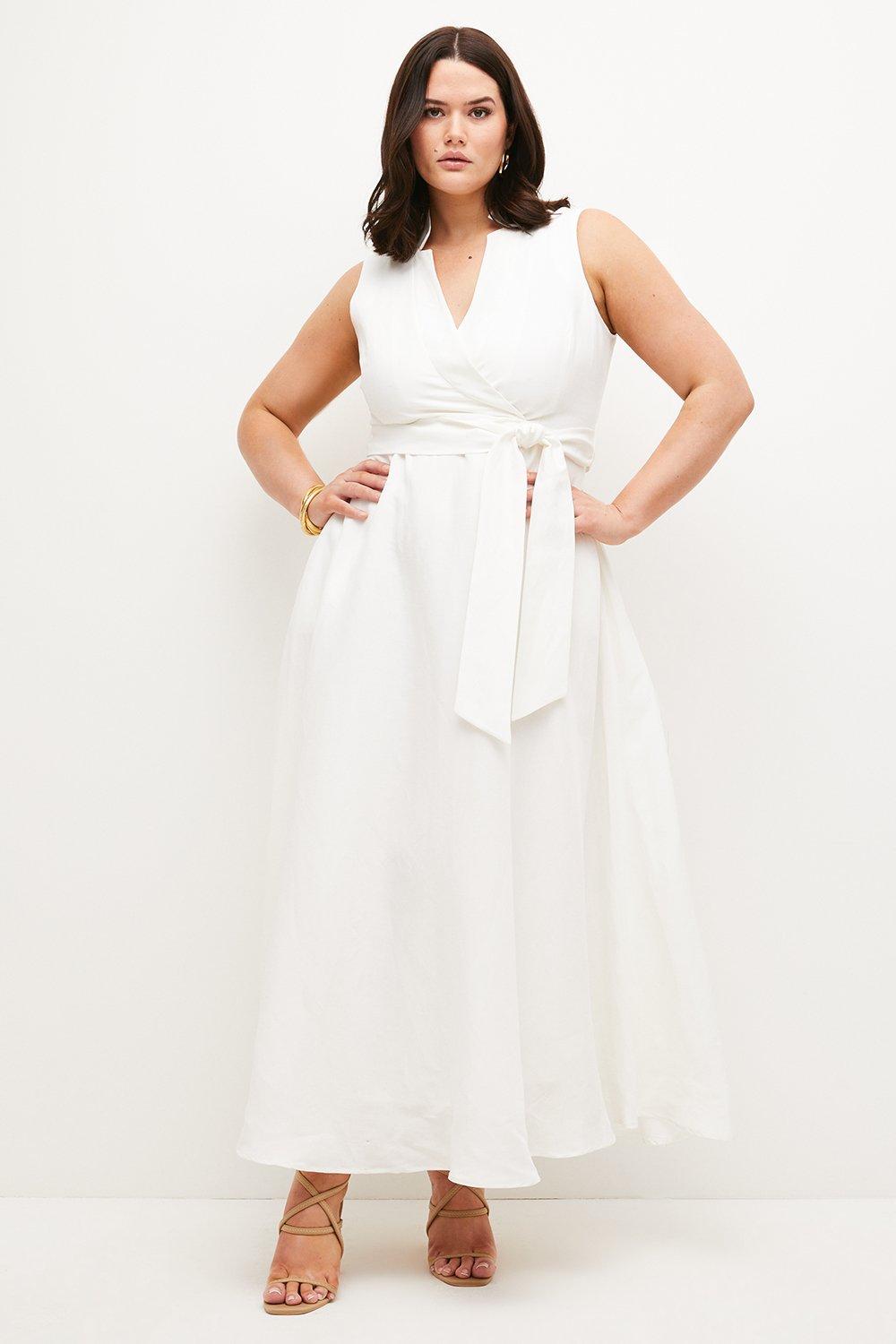 Lydia Millen Plus Size Tie Belted Midaxi Dress | Karen Millen