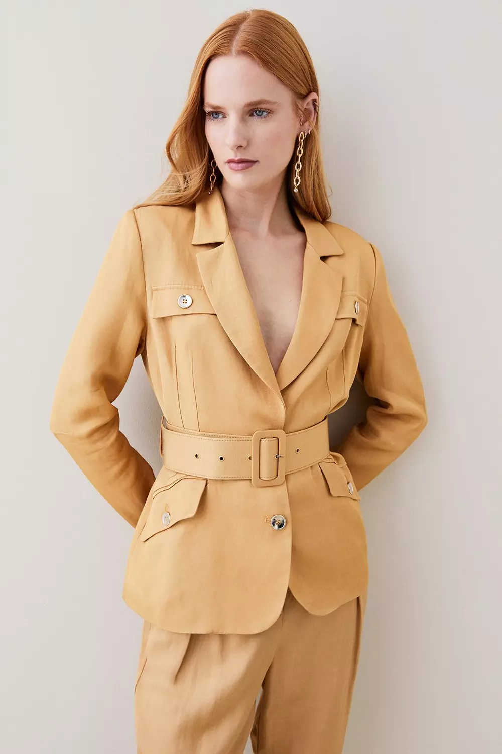 Karen millen orange coat sale