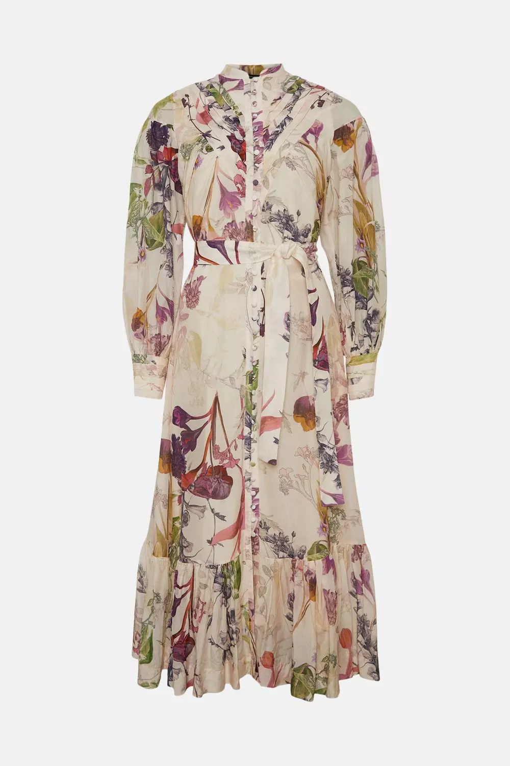 Vivian floral print silk-cotton maxi dress - Jelena Bin Drai