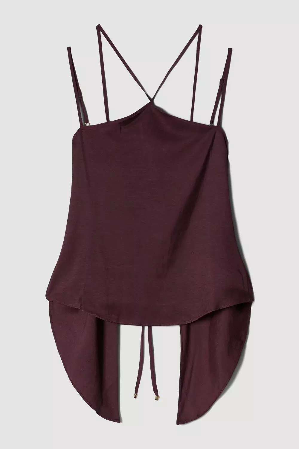 Utility Viscose Twill Cut Out Drama Woven Cami | Karen Millen