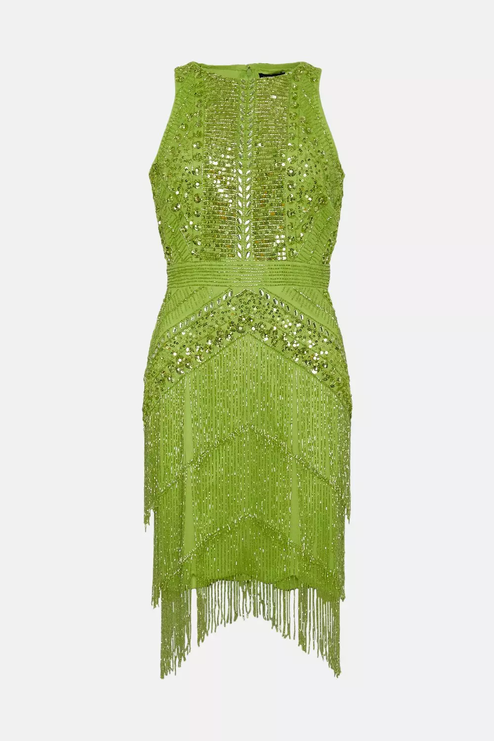 Namu Shop - Babaco Small Fringe Dress - Dark Green