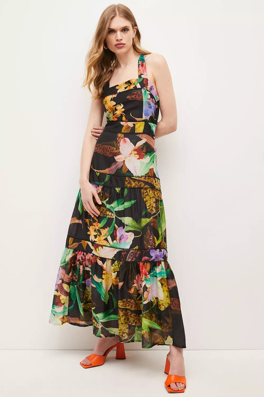 Karen millen tropical print clearance dress