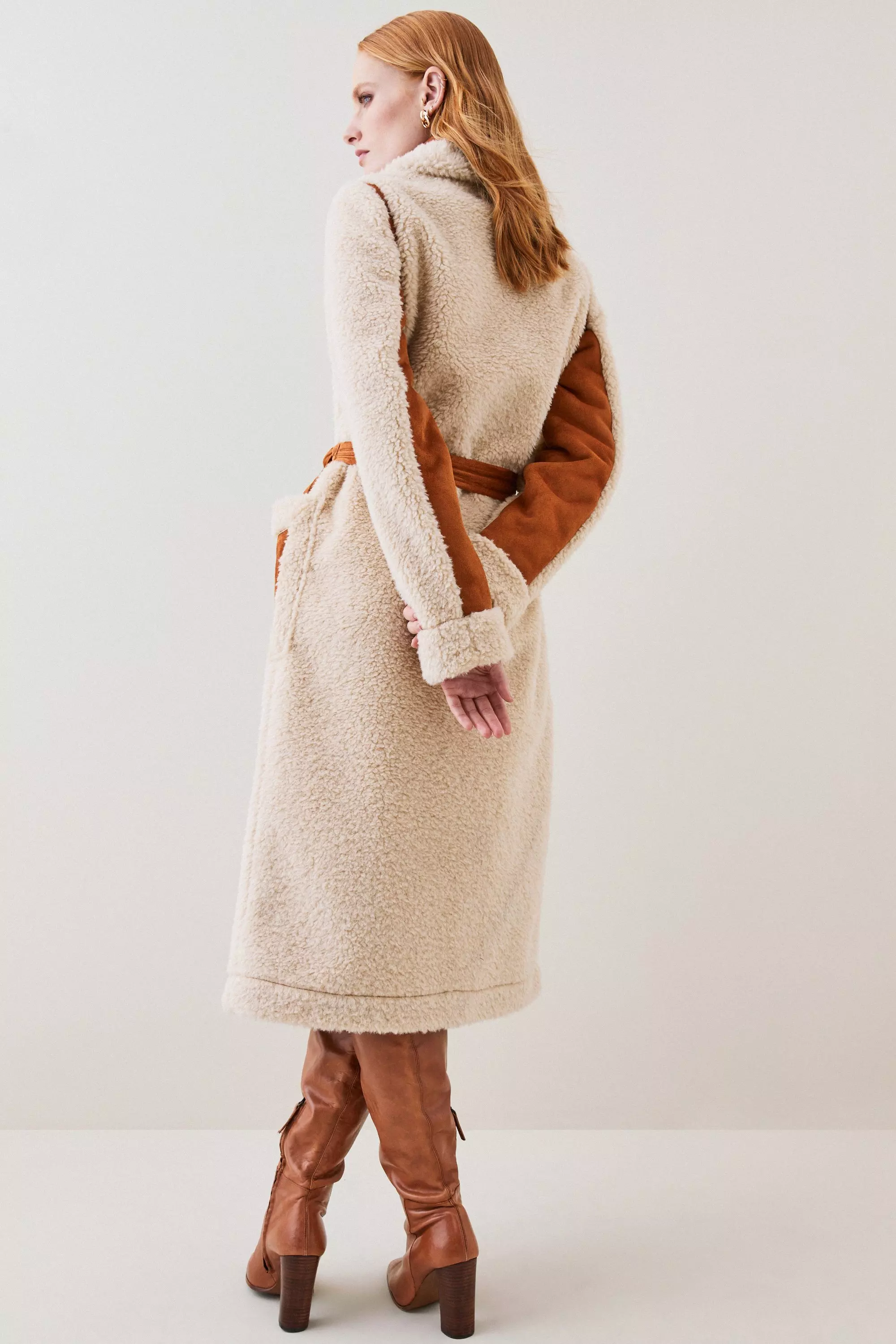 Petite longline hotsell teddy coat