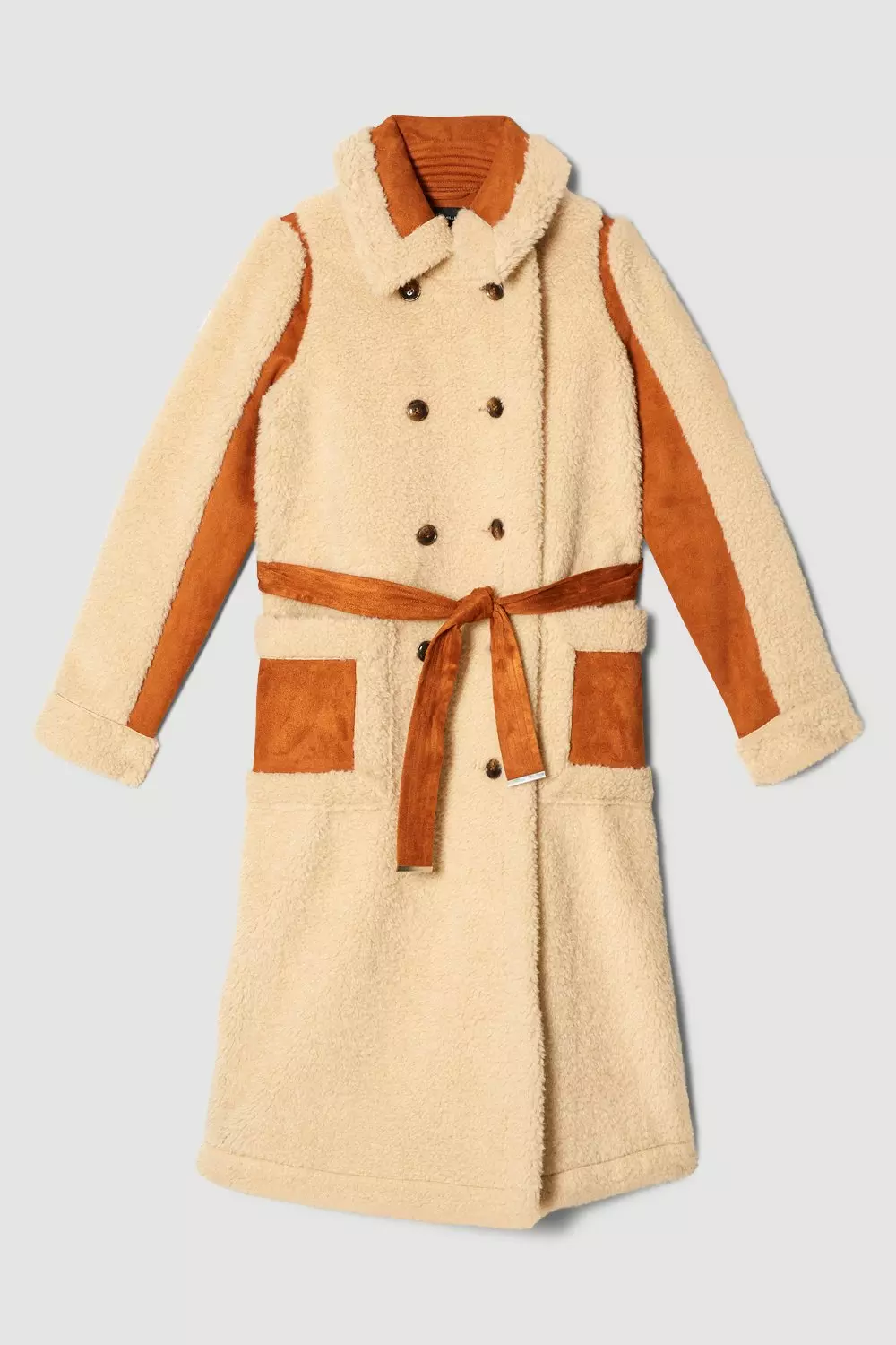 Karen millen hot sale shearling coat