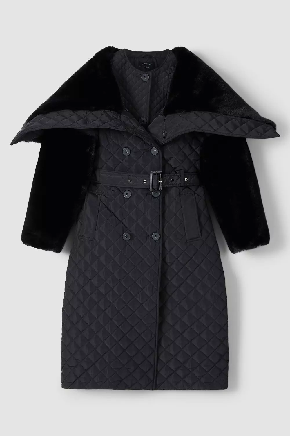 Karen millen outlet coat fur collar