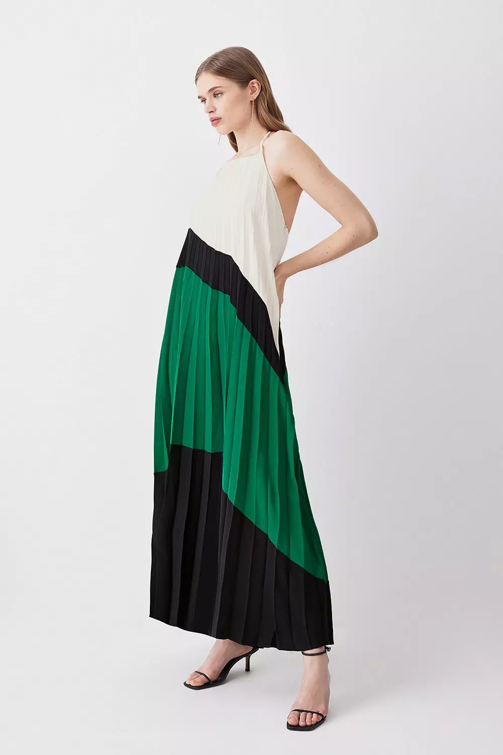 Pleated floaty clearance dress