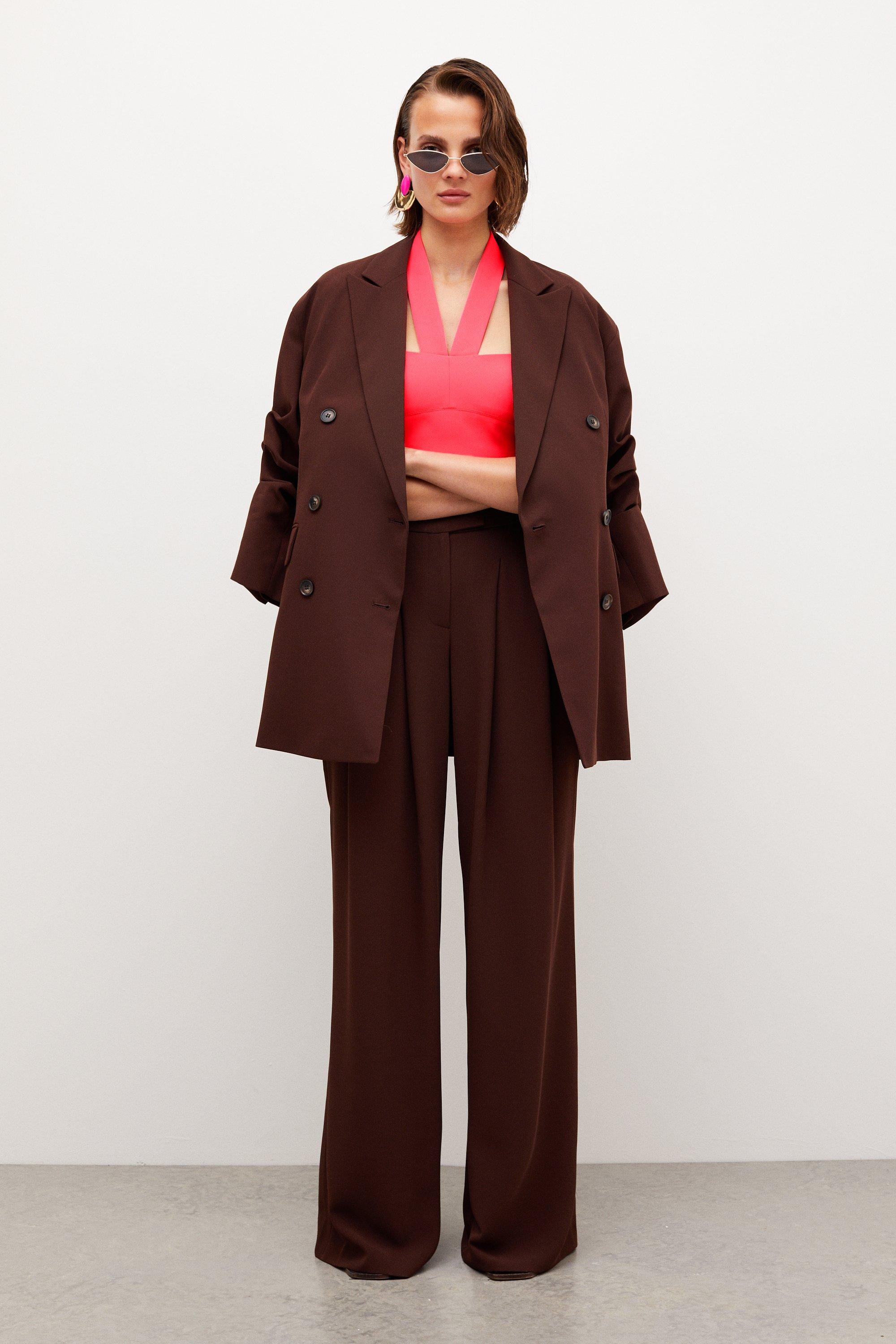 Soft Twill Oversized Wide Leg Pants