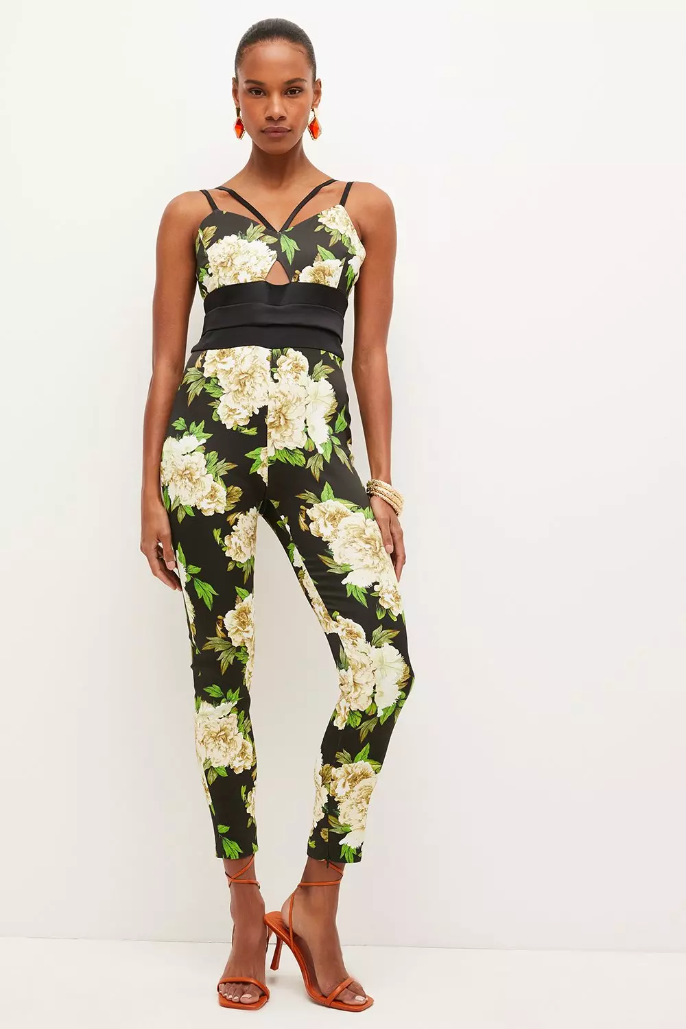 Rose cheap print jumpsuit