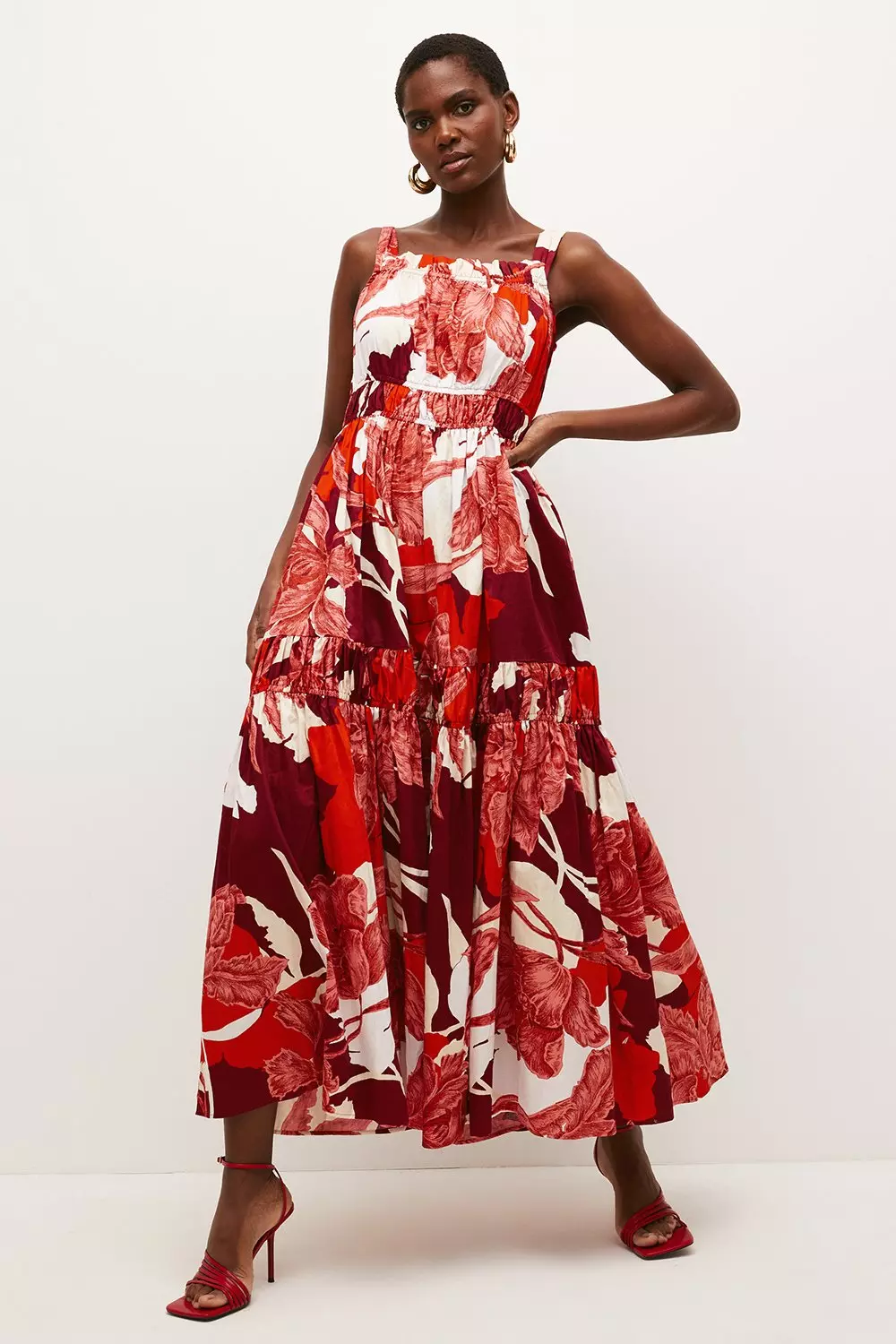 Karen millen floral maxi hot sale dress