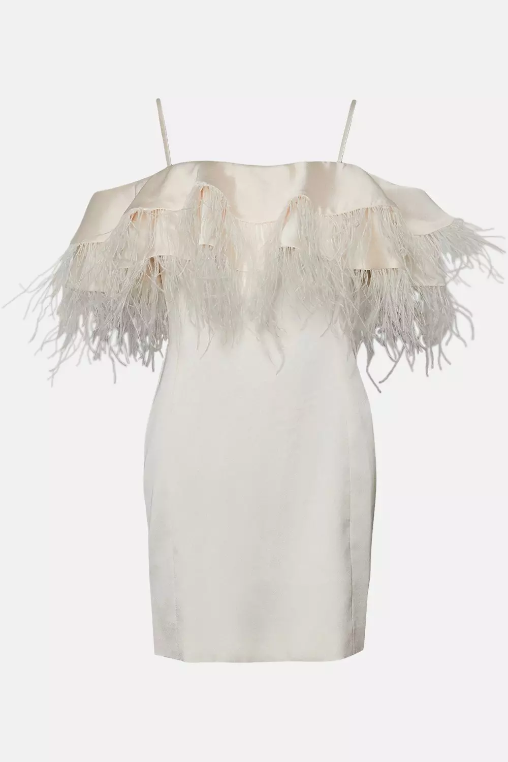 Cream 2024 feather dress