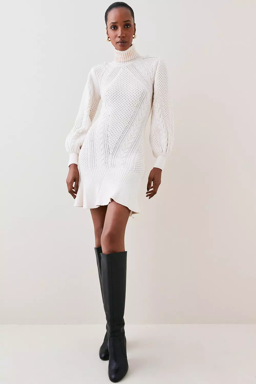 Cable knit best sale mini dress