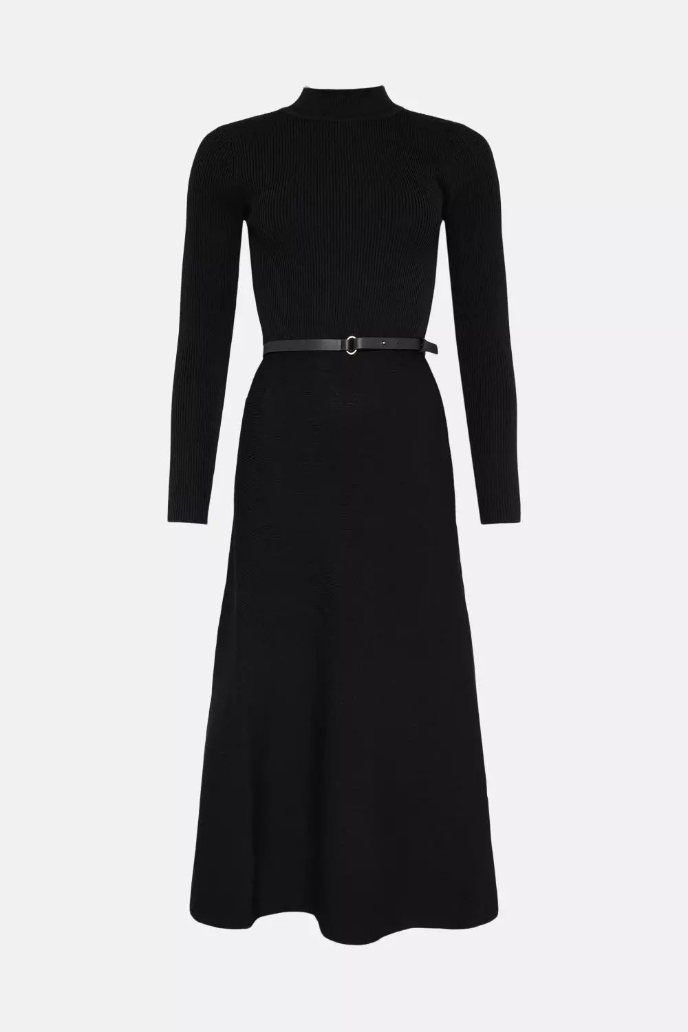 ASOS DESIGN fine knit ribbed midi dress in recycled blend