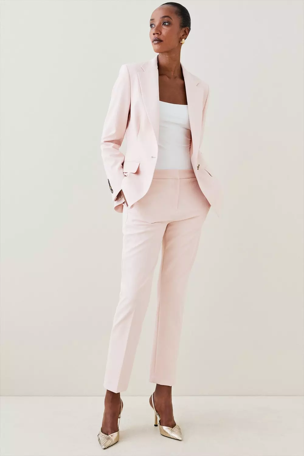 Slim Stretch Tailored Dress Pant - Light Pink, Suit Pants