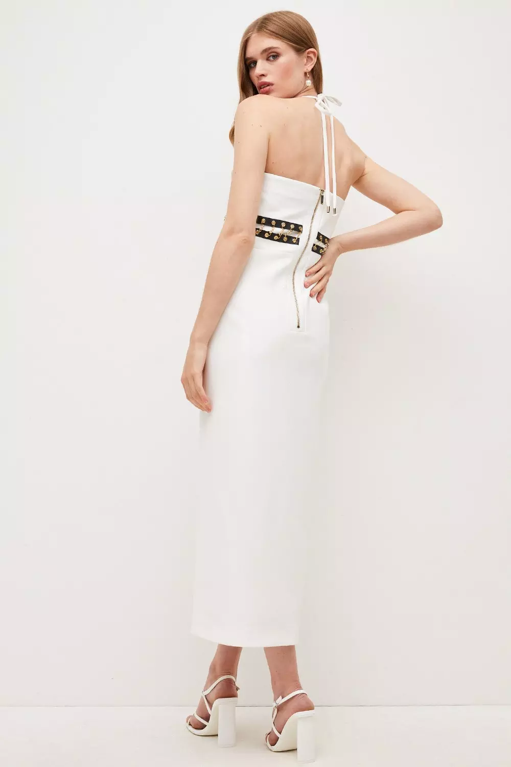 Karen millen chain one shoulder outlet dress