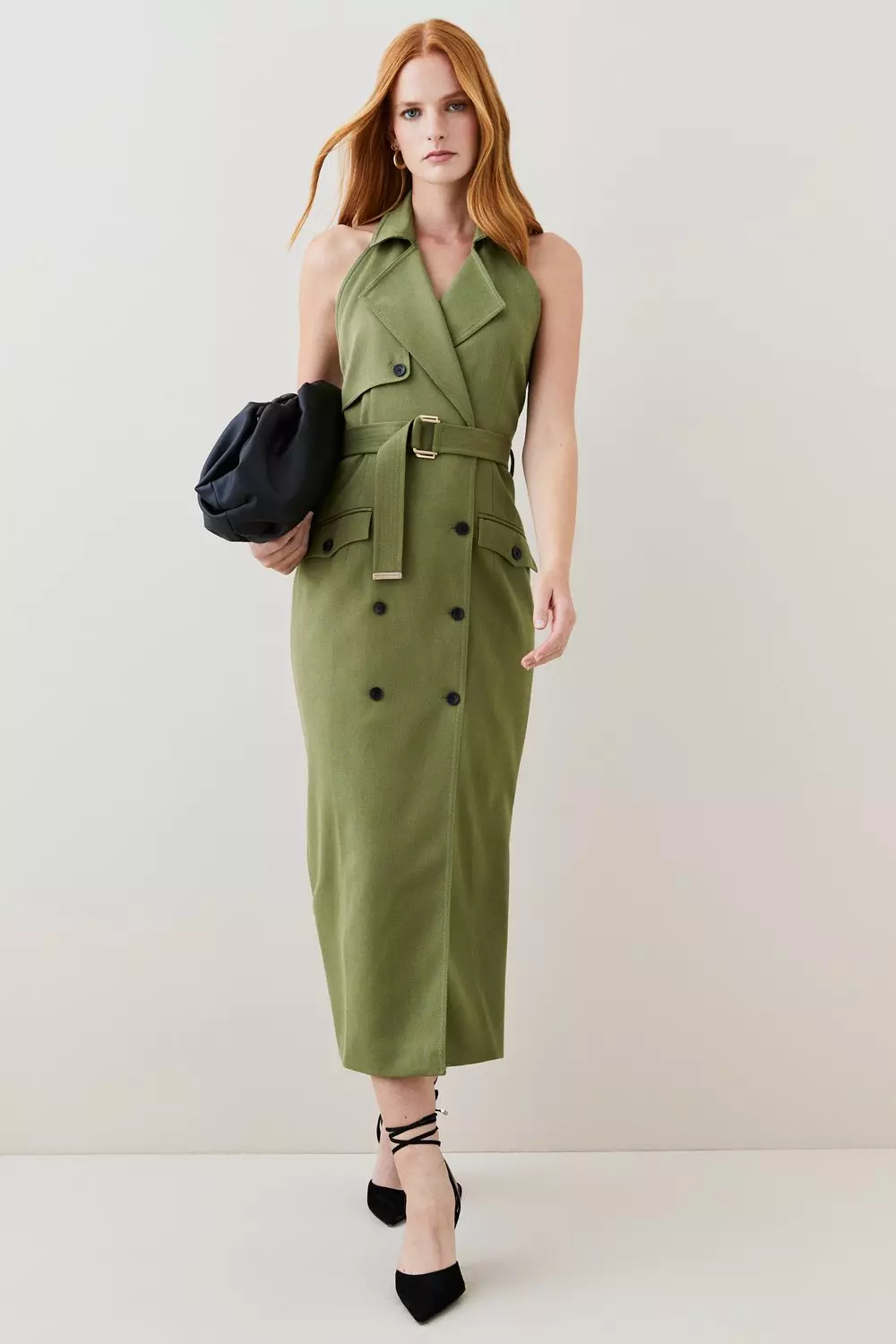 Maxi dress 2024 with trench coat