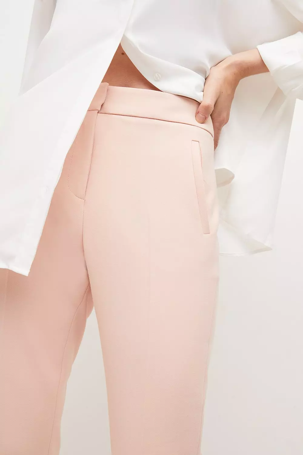 Compact Stretch Tailored Capri Pants | Karen Millen