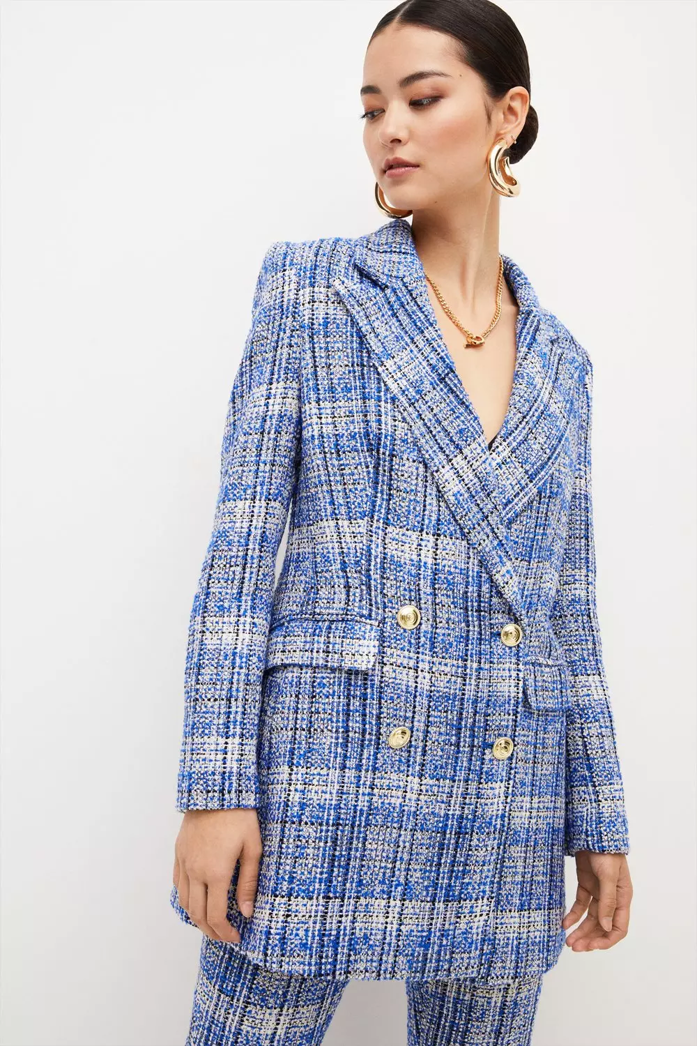 Tweed on sale longline blazer