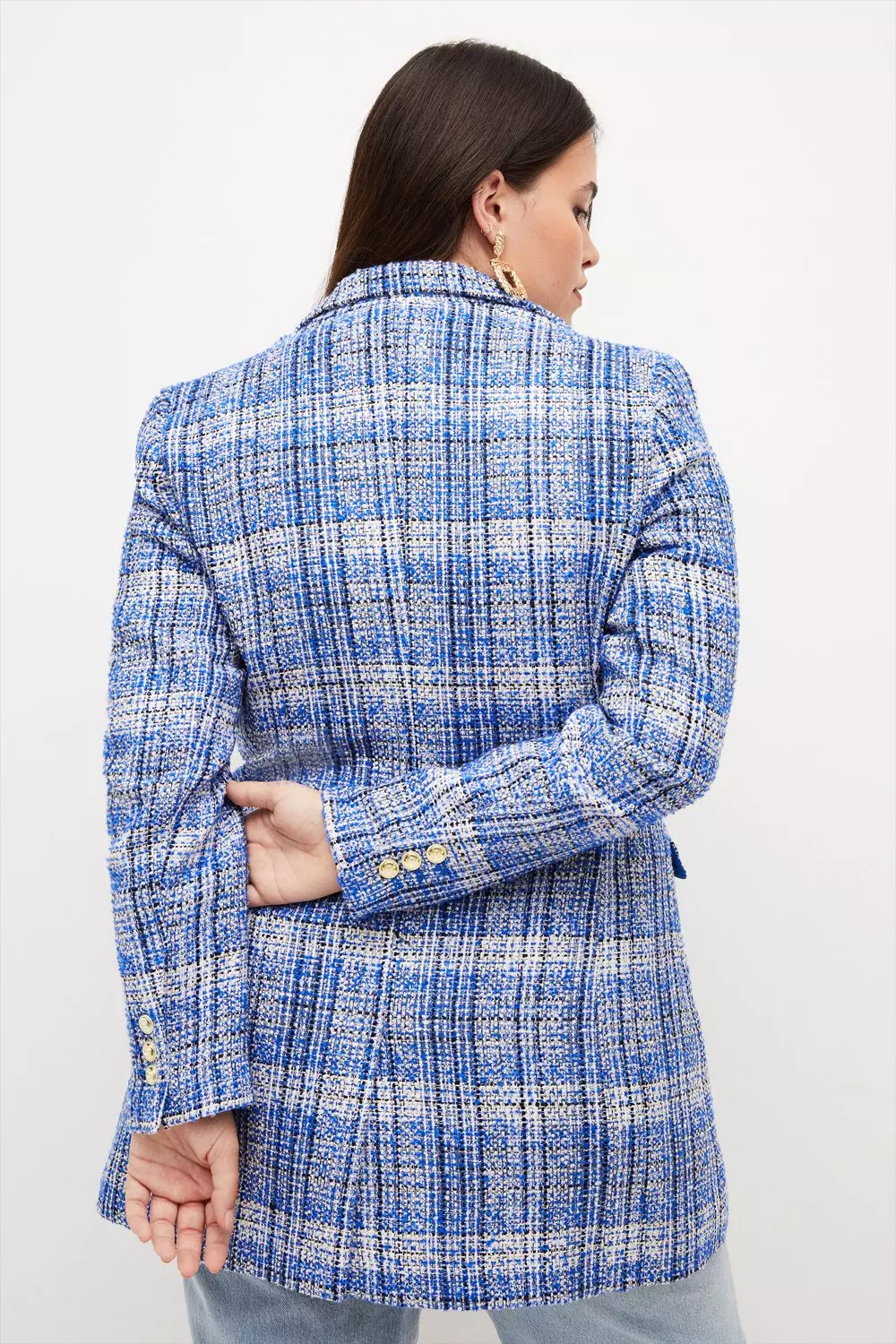 Plus size on sale womens tweed blazer