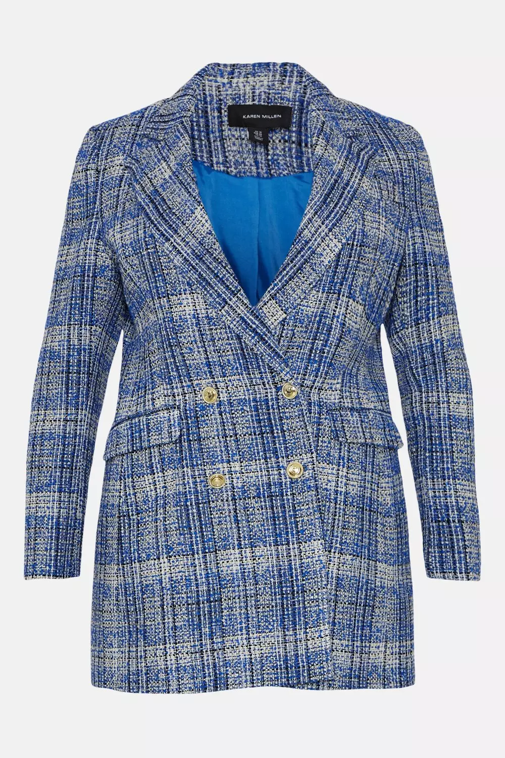 Longline tweed hot sale blazer