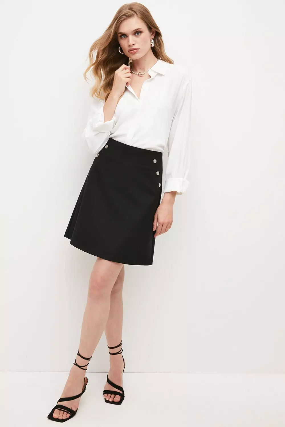 Karen millen black mini cheap skirt