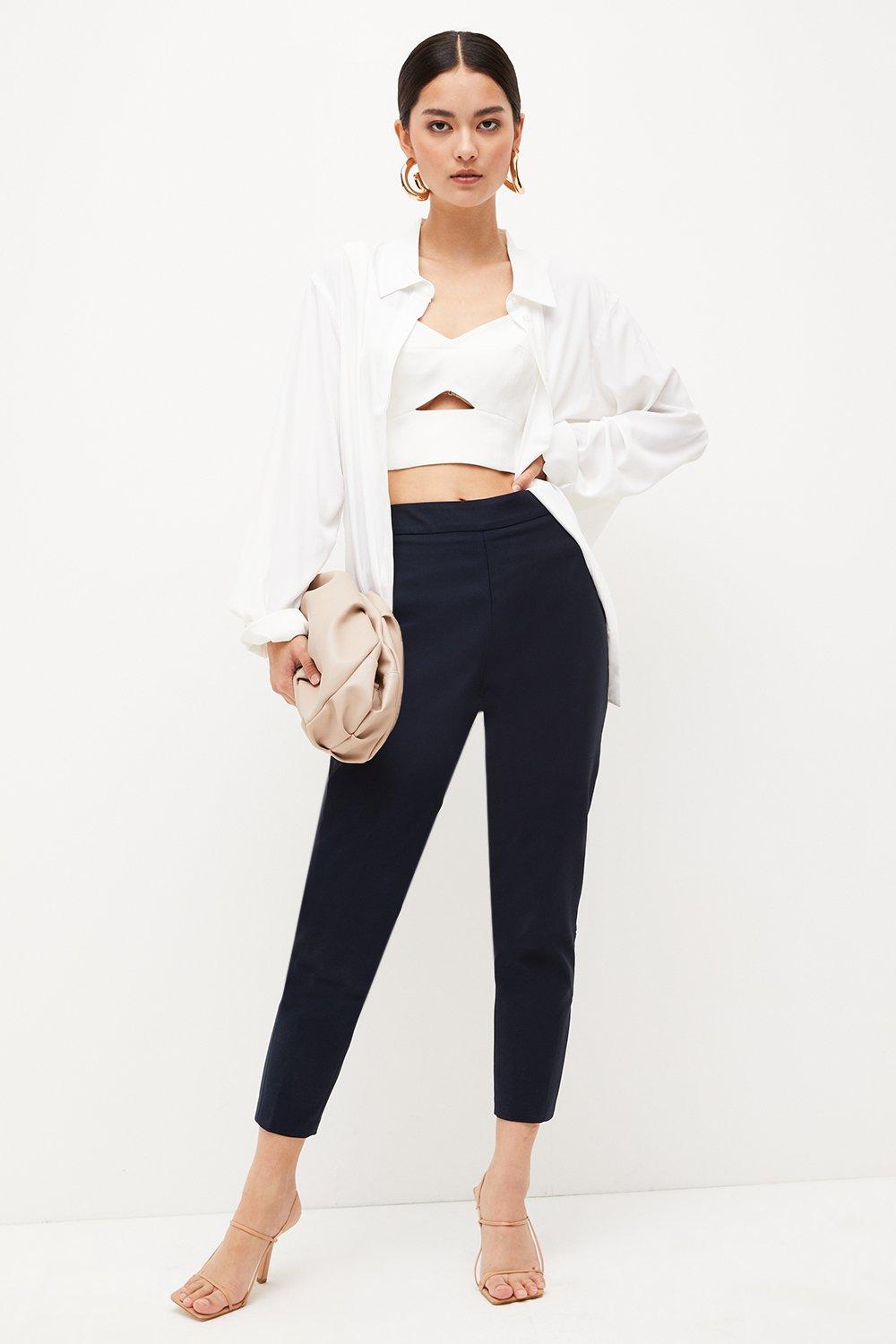 Trousers | Wide Leg Crop Palazzo Trouser | Oasis