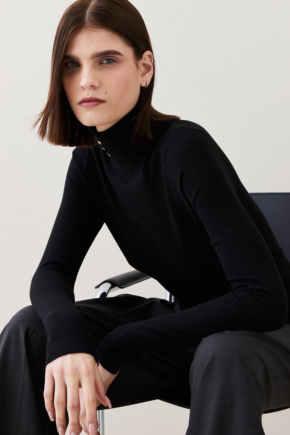 Karen millen sale roll neck jumper