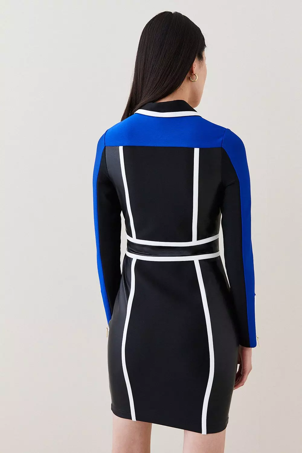 Karen millen outlet colourblock knit dress