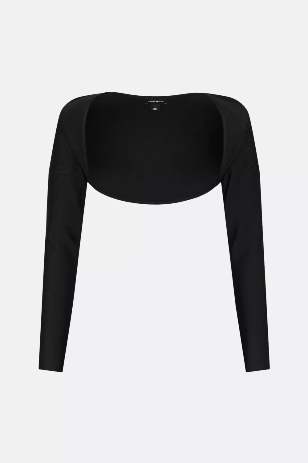 Black Knitted Super Cropped Sweater