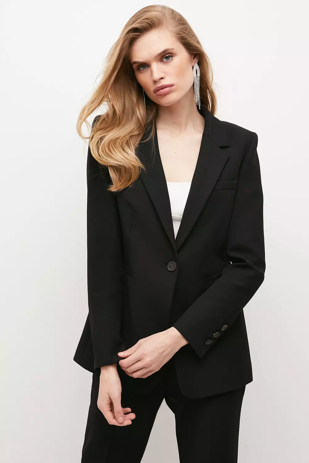 Tailored Compact Stretch Single Breasted Jacket