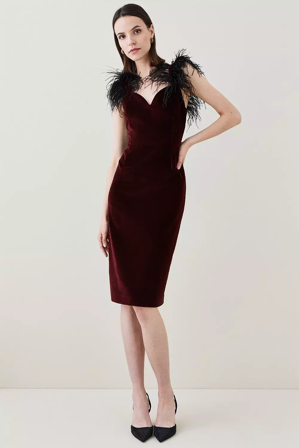 Karen millen shop velvet dress