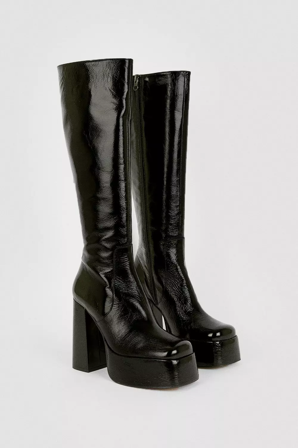 Patent leather best sale gogo boots