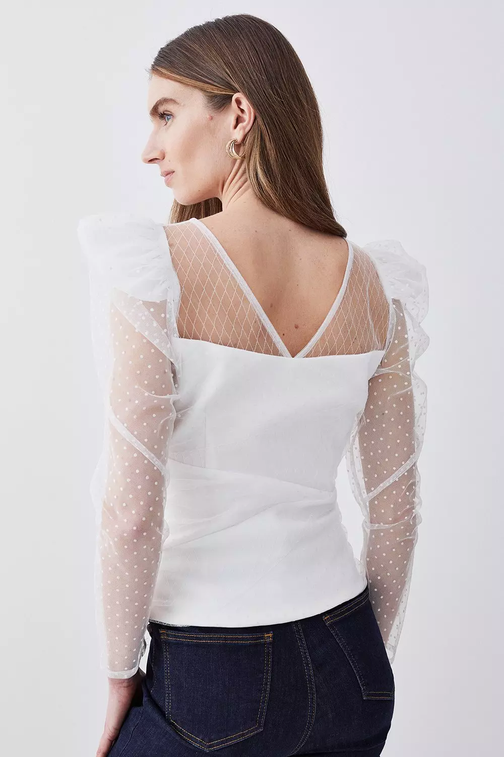 Mesh cheap tulle top