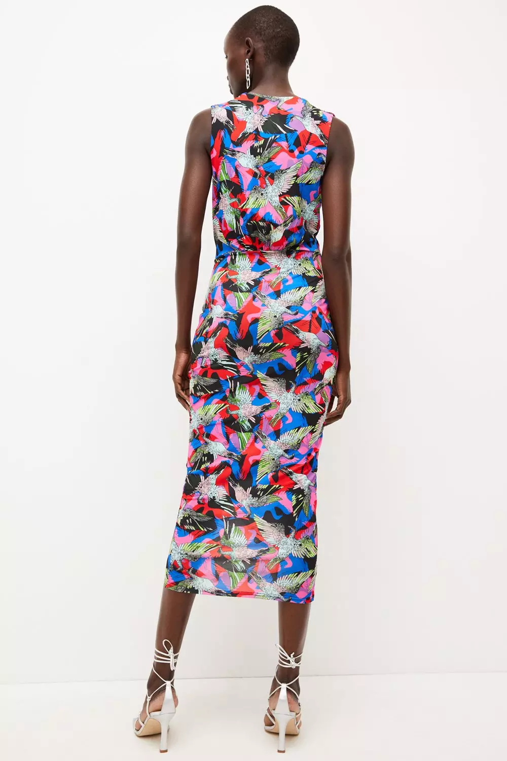 Reiss bird best sale print dress