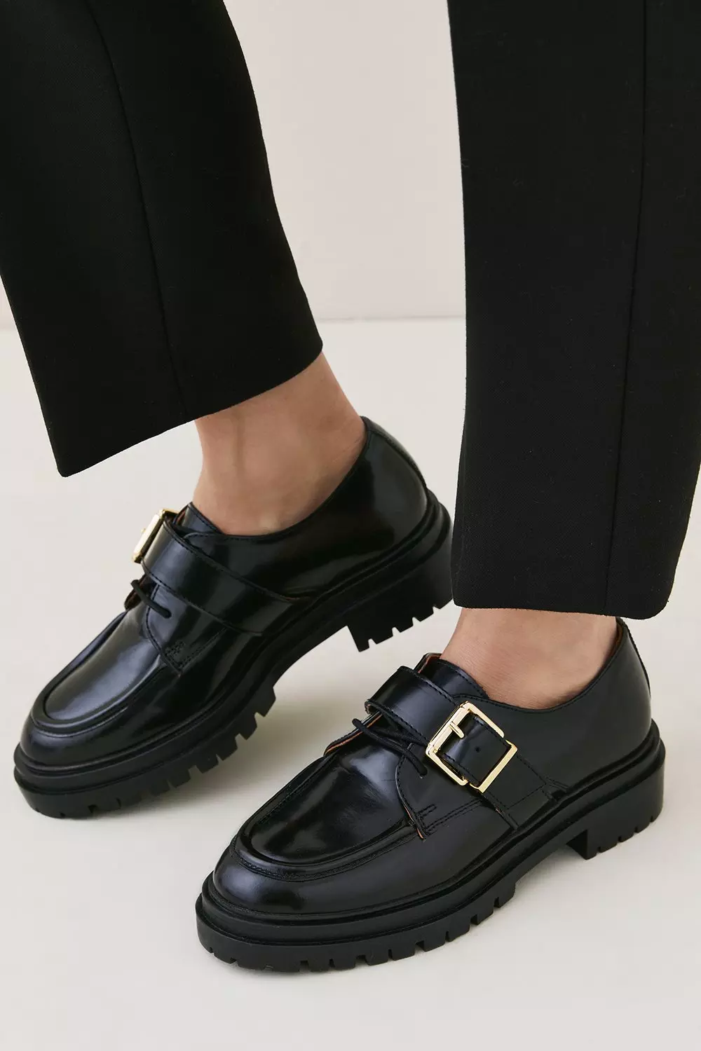 Chunky black brogues on sale womens