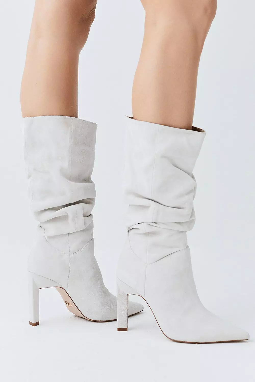 Suede slouch best sale boots mid calf